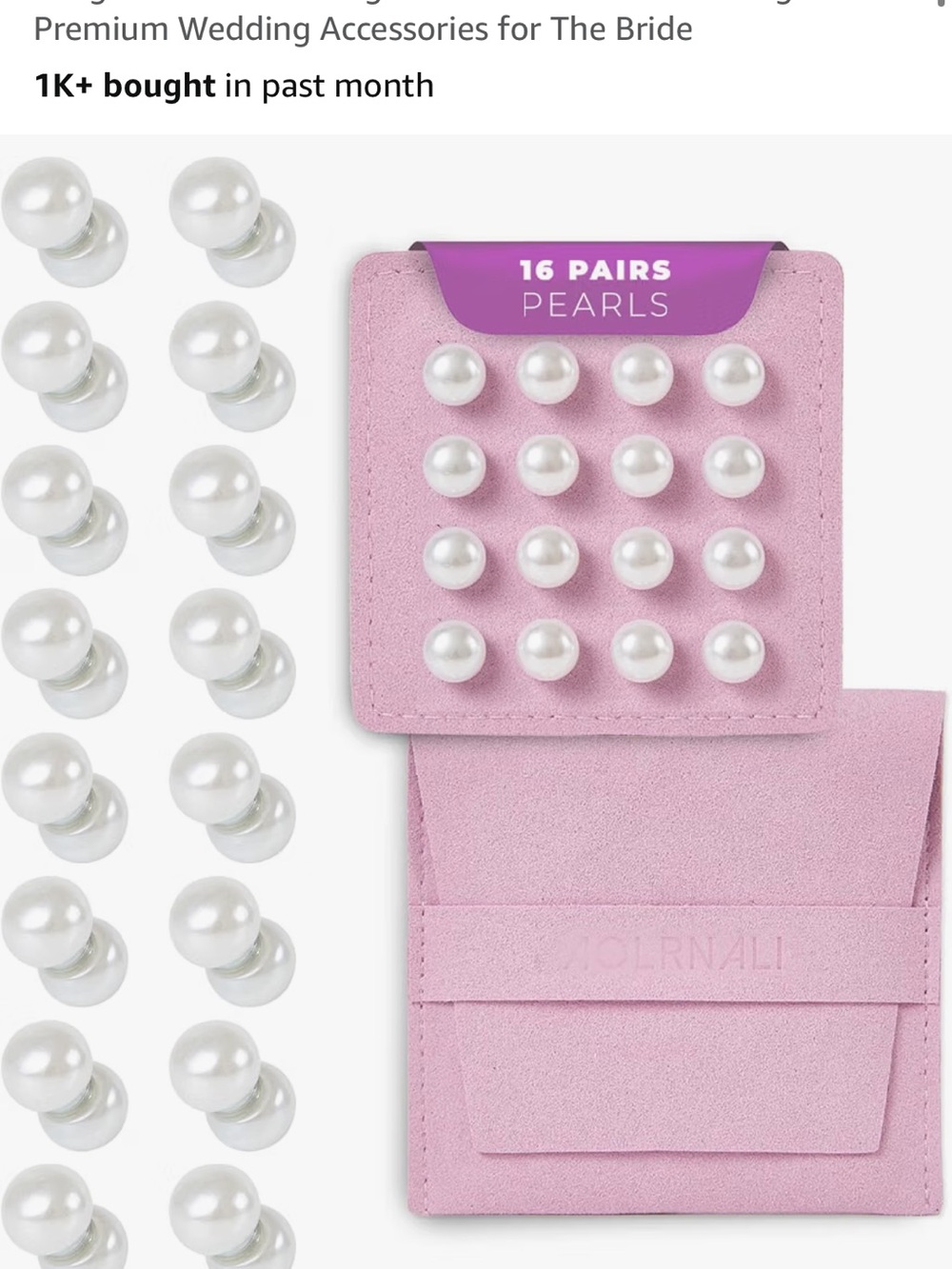 Pearl Magnetic Veil Weights - White Pearl |
